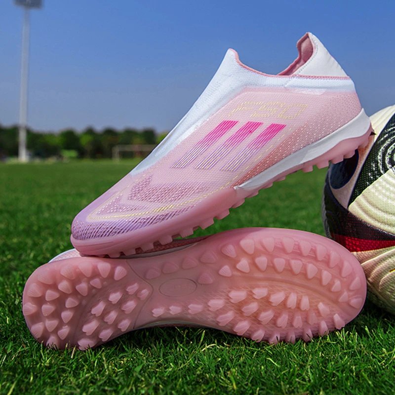 Unbranded Boots F50 Slip-On Football — Pink with tiny studs