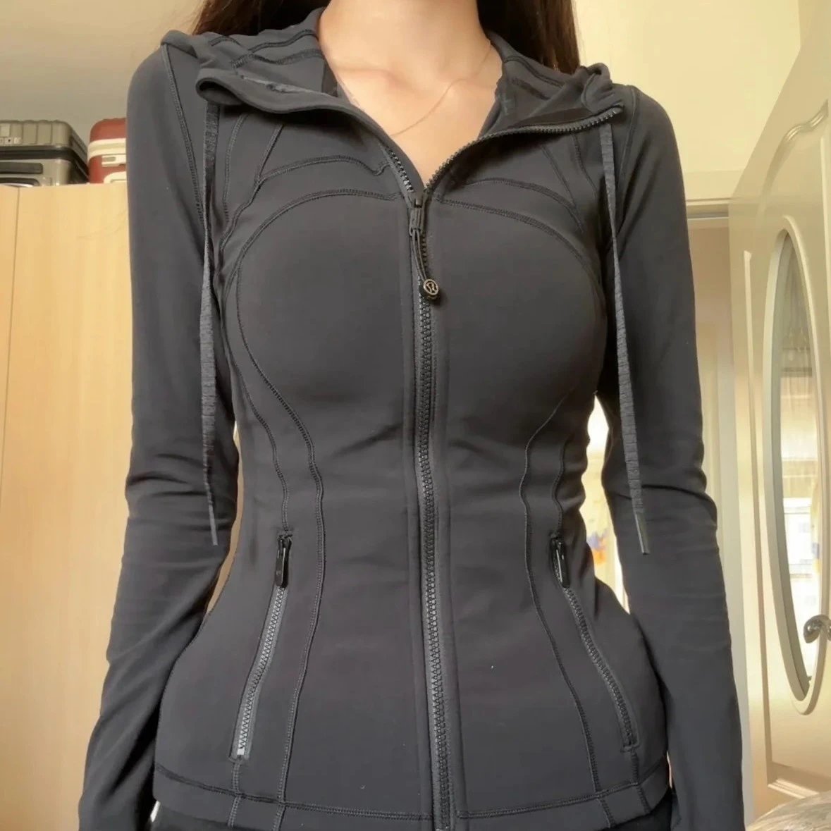 lululemon瑜伽服连帽夹克外套上衣透气运动健身服春秋款女士 4