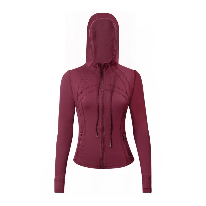 暗红DF连帽夹克