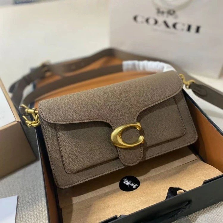 Coach Crossbody Bags Tabby 26 with Signature C Hardware — Brown gift box