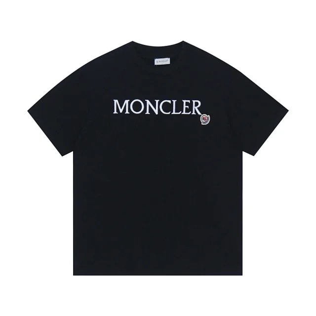 Moncler T-Shirts Logo-Print Crewneck T-Shirt product detail image 11