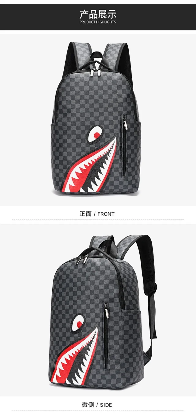 Unbranded Backpacks Shark-Mouth Graphic Backpack product detail image 18