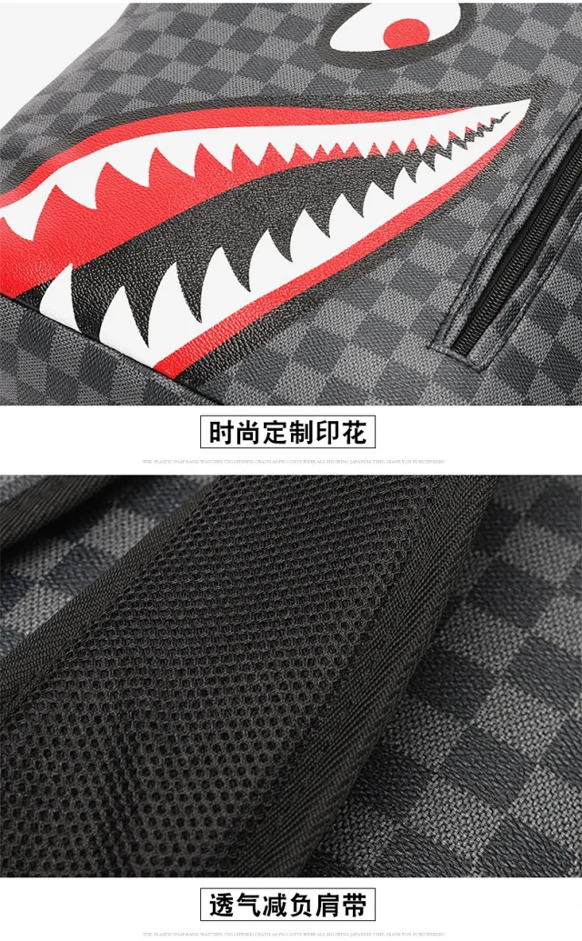 Unbranded Backpacks Shark-Mouth Graphic Backpack product detail image 21