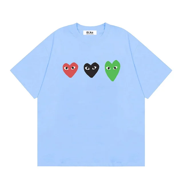 Comme des Garçons PLAY T-Shirts Short-Sleeve T-Shirt with Heart-Eyes Graphic Print product detail image 31