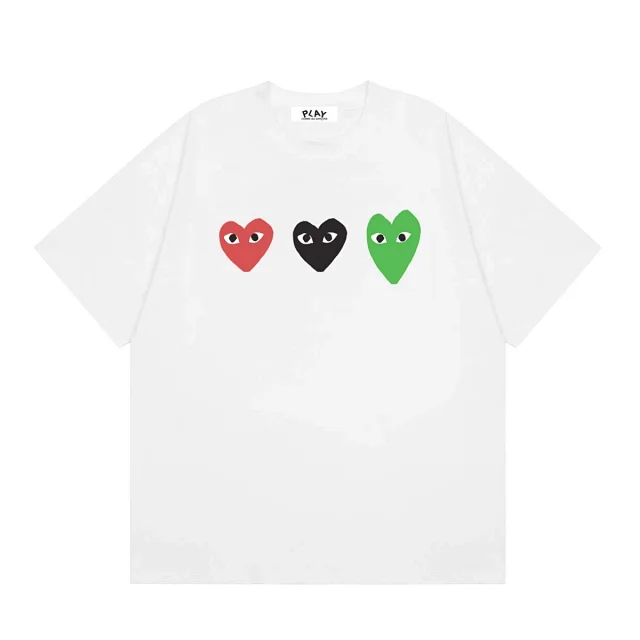 Comme des Garçons PLAY T-Shirts Short-Sleeve T-Shirt with Heart-Eyes Graphic Print product detail image 28