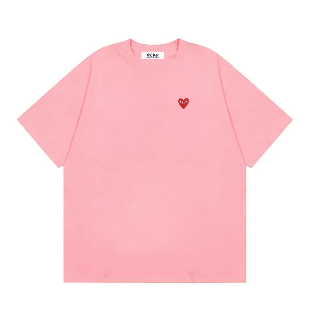Comme des Garçons PLAY T-Shirts Short-Sleeve T-Shirt with Heart-Eyes Graphic Print product detail image 11
