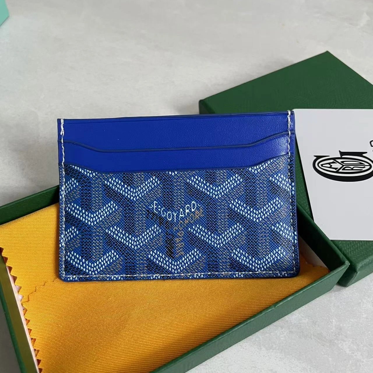 Goyard Wallets & Card Holders Chevron-pattern holder — Blue