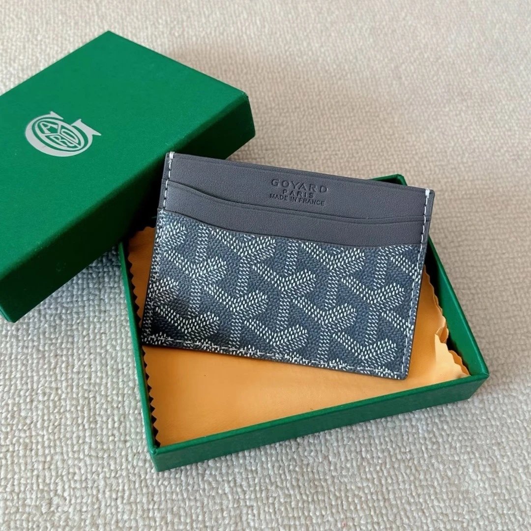 Goyard Wallets & Card Holders Chevron-pattern holder — Sapphire blue