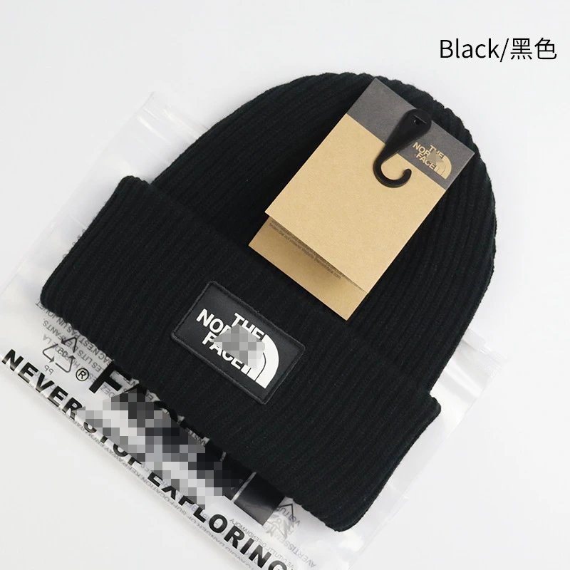 Buy one receive twoTNF秋冬新款针织帽男士毛线帽女款套头冷帽滑雪帽子 7