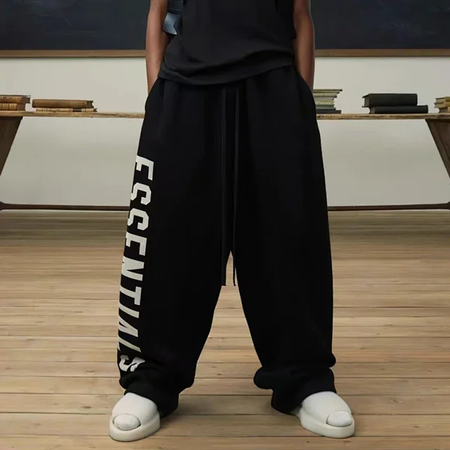 Fear of God Essentials Trousers Wide-Leg Drawstring with Vertical Leg Print product detail image 15
