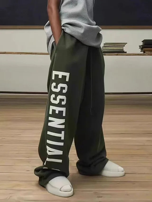 Fear of God Essentials Trousers Wide-Leg Drawstring with Vertical Leg Print product detail image 19