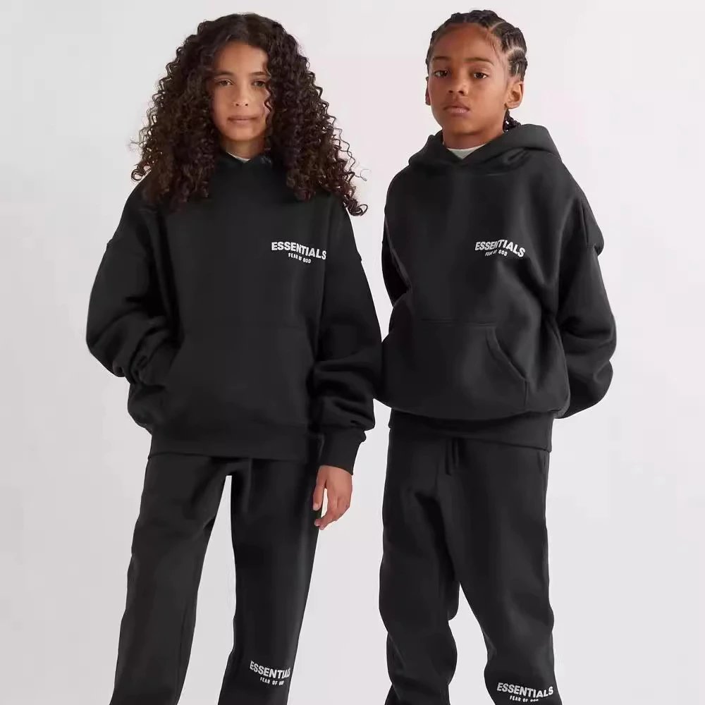 Essentials Kids Hoodie Fog Streetwear Boys Fall Outfit Set New Long Sleeve Fleece Pullover for Girls and Boys