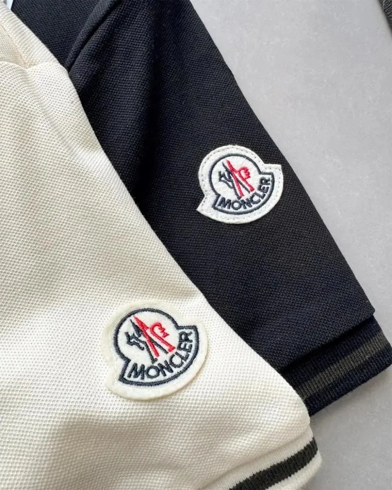 Moncler Shirts Short-Sleeve Polo Shirt with Contrast Collar and Logo Patches image 6