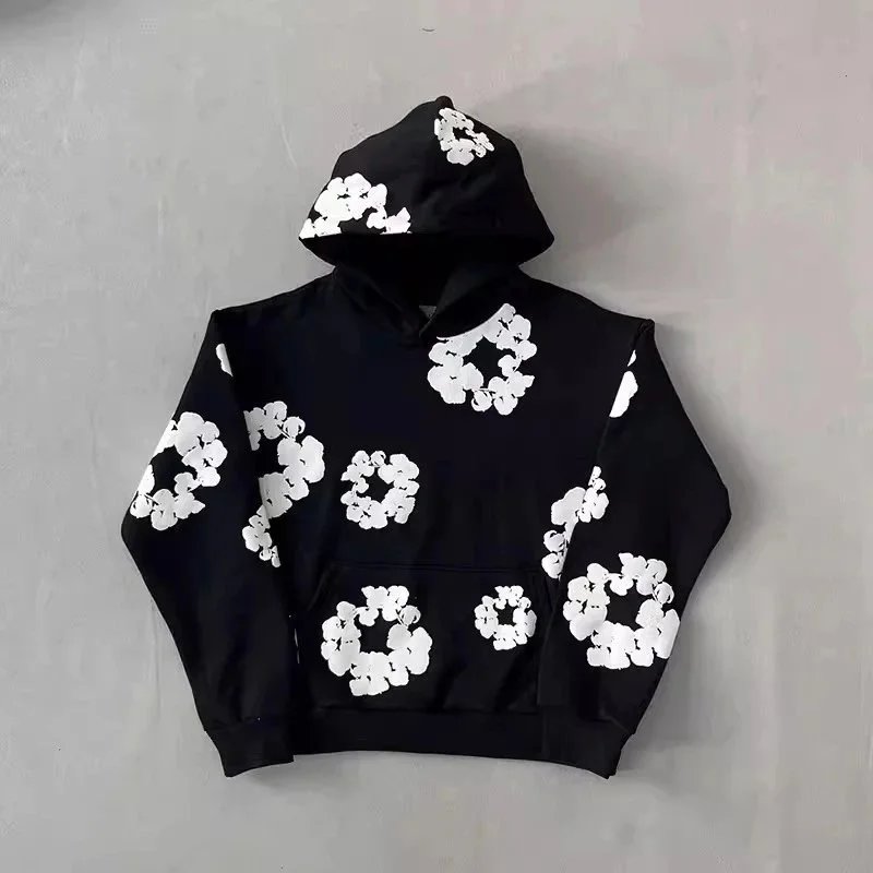 XH01 black white print/hoodie/high version