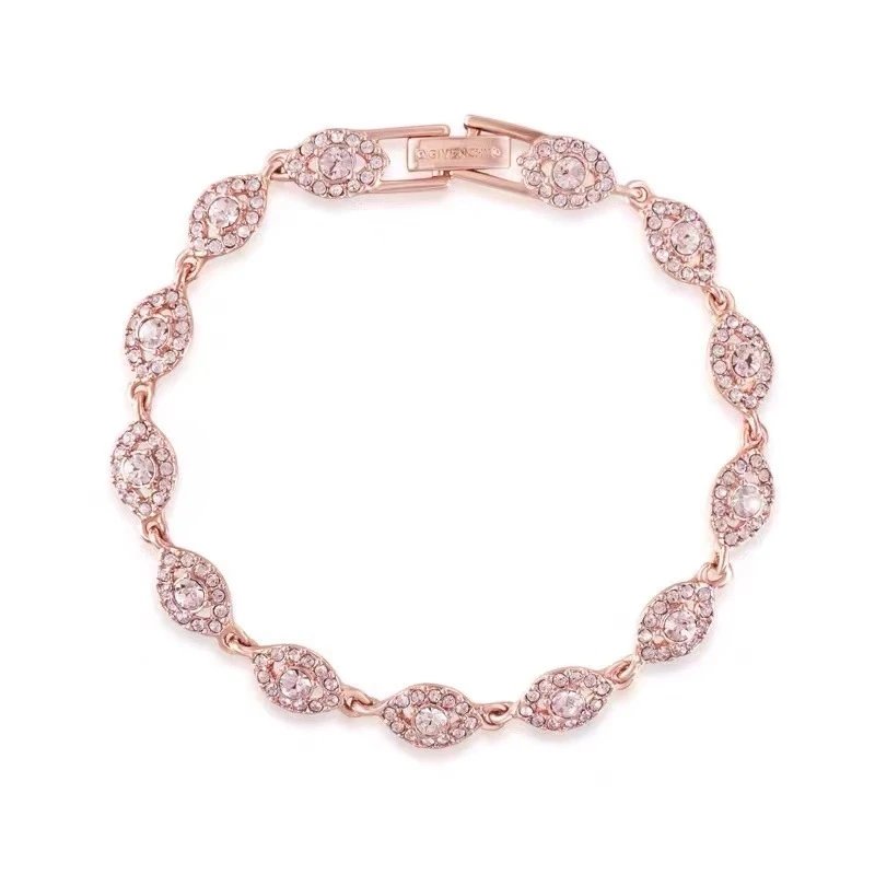 Givenchy Jewelry Single-row crystal bangle bracelet — Rose Gold Angel’s Eye
