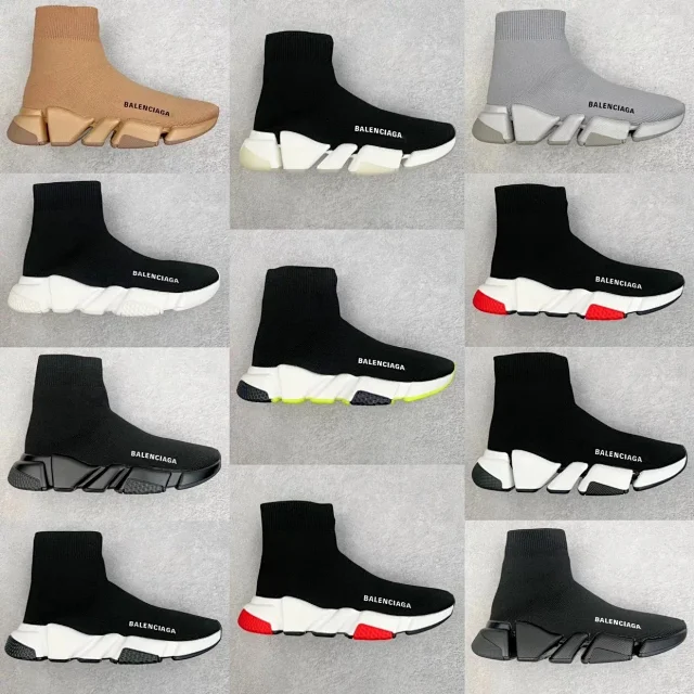 Balenciaga Sneakers Sock-knit high-top with segmented sole product detail image 1