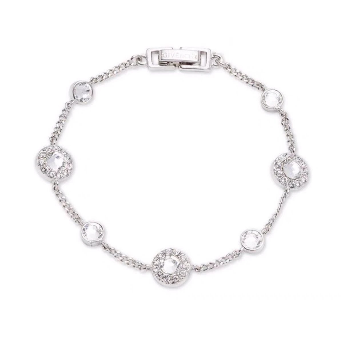 Givenchy Jewelry Single-row crystal bangle bracelet — White-gold starry sky