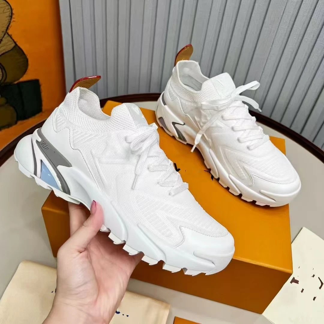 Louis Vuitton Sneakers Knitted lace-up chunky sole — white