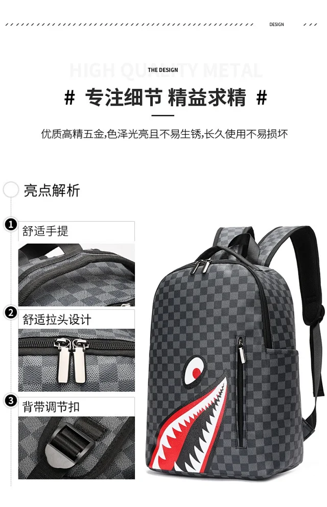Unbranded Backpacks Shark-Mouth Graphic Backpack product detail image 6
