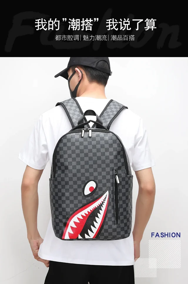 Unbranded Backpacks Shark-Mouth Graphic Backpack product detail image 2