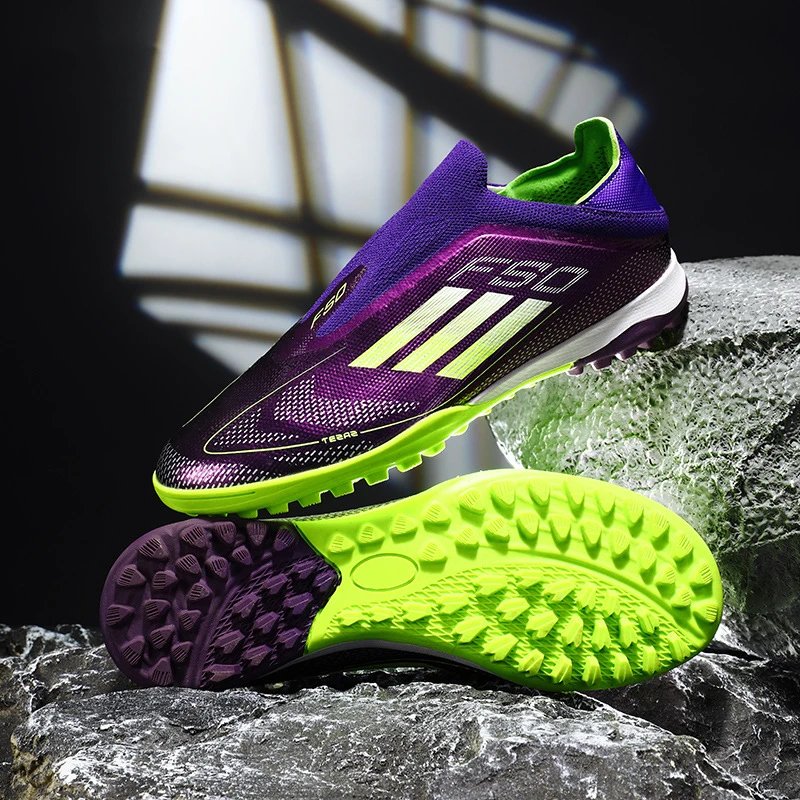 Unbranded Boots F50 Slip-On Football — broken nail purple