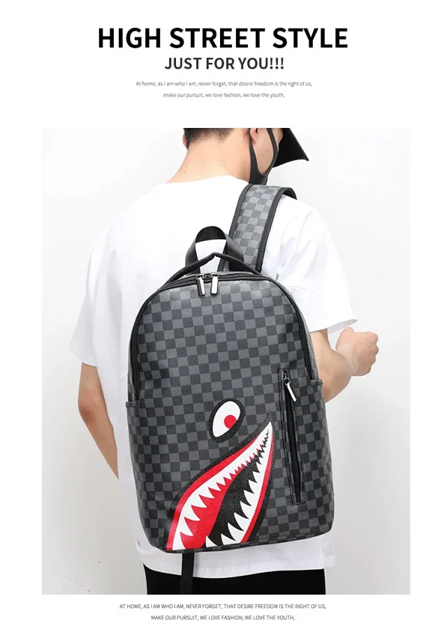 Unbranded Backpacks Shark-Mouth Graphic Backpack product detail image 12