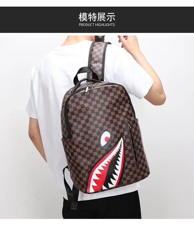 Unbranded Backpacks Shark-Mouth Graphic Backpack product detail image 9