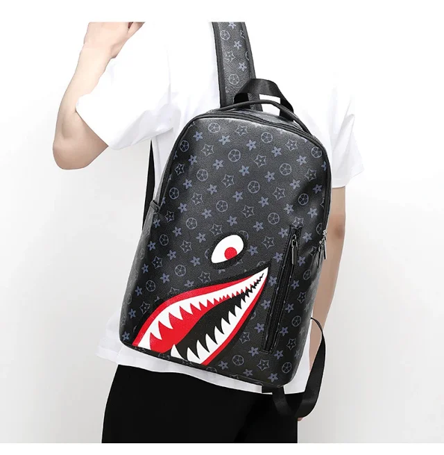 Unbranded Backpacks Shark-Mouth Graphic Backpack product detail image 17