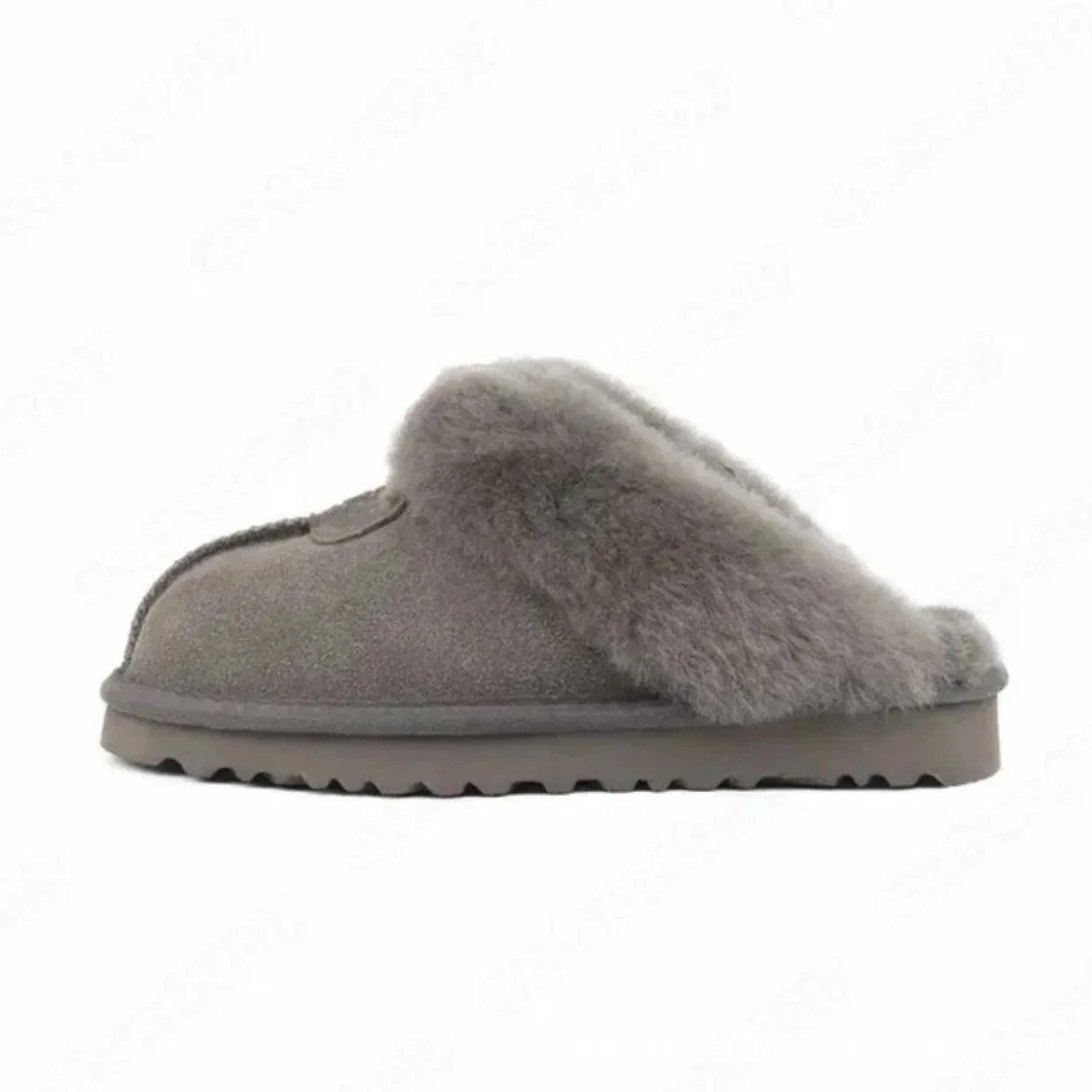 Grey Cotton Slippers