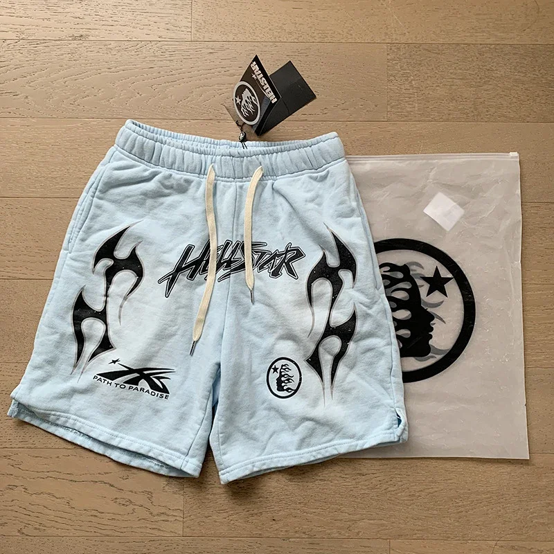 Hellstar Studios Outline Flame Print Sweat Shorts - rep Hellstar