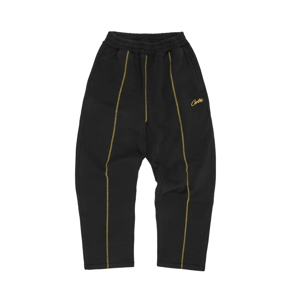 5832/Yellow Line Pants/Black
