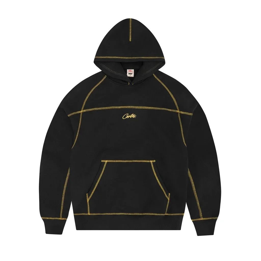 9008/Yellow Line Hoodie/Black