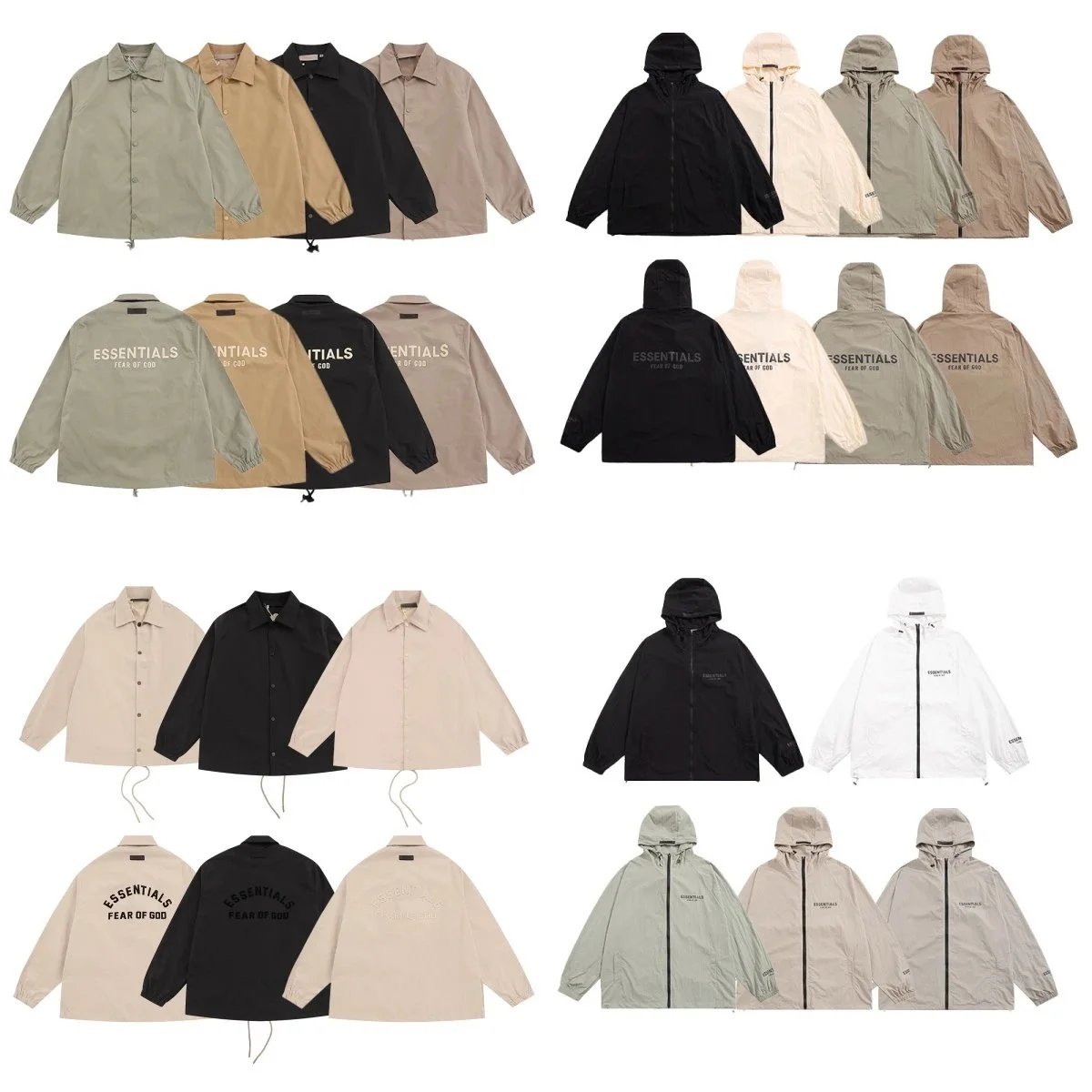 Fear of God Essentials Black Hooded Jacket