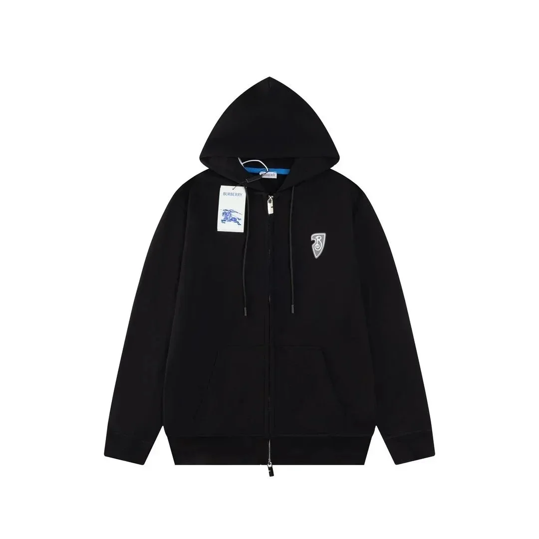 Burberry Shield Logo Black Zip Hoodie