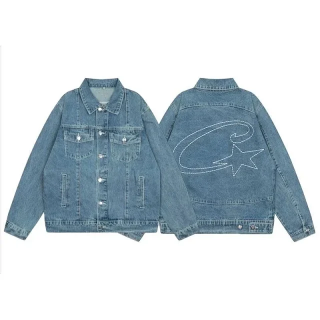 Unbranded Jackets Denim jacket with planet and star embroidery product detail image 4