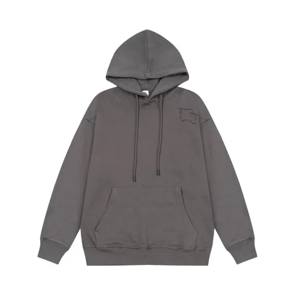Burberry Logo-Embroidered Black Hoodie with Iconic Check Lining - 13