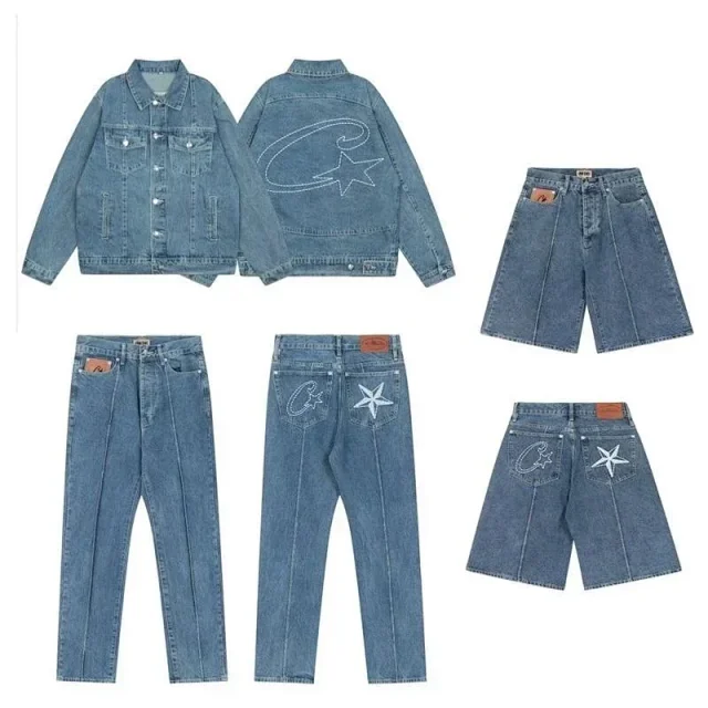 Unbranded Jackets Denim jacket with planet and star embroidery product detail image 3