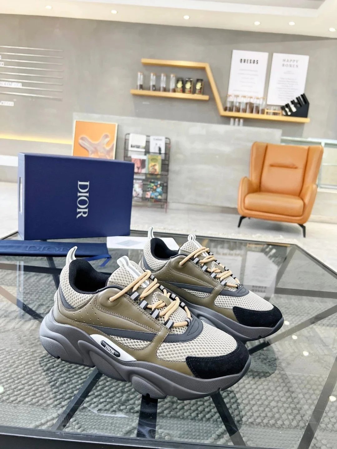 Dior B30 Low Olive Grey 3SN285ZOV_H661