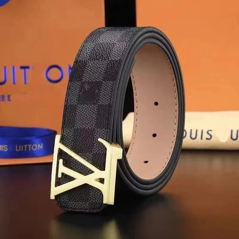 Black checkered gold buckle [complimentary hole punch]