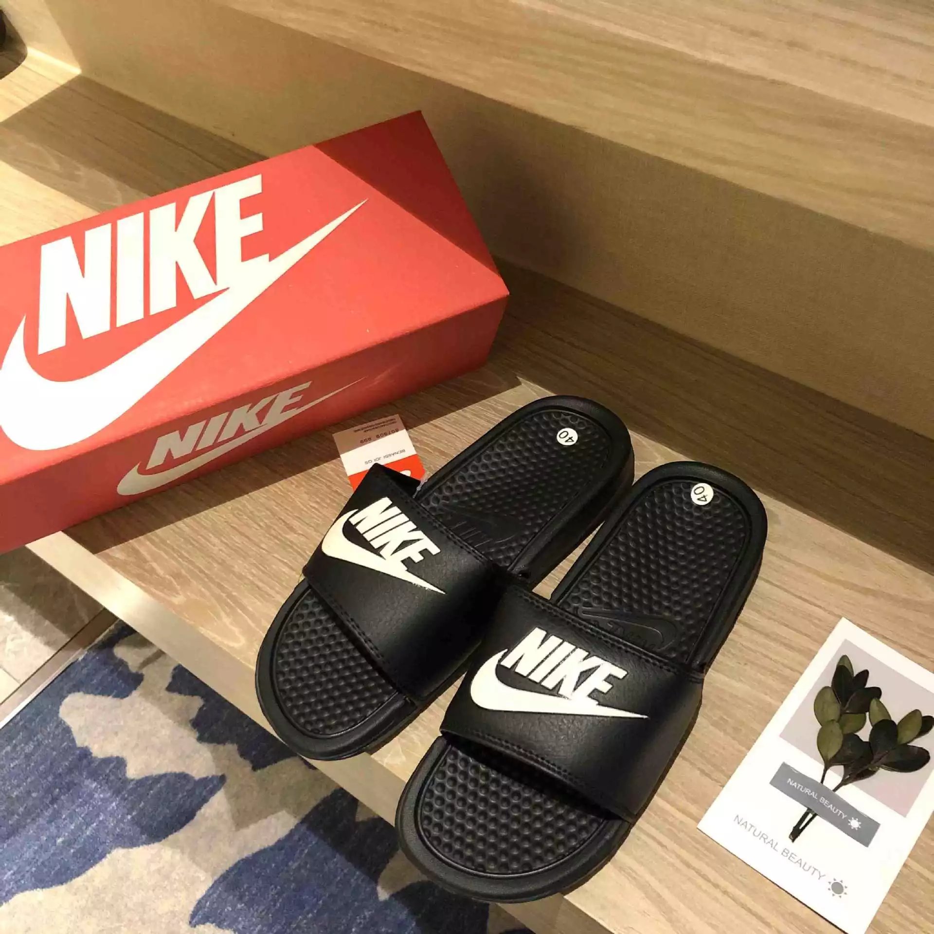 Classic all black and white text