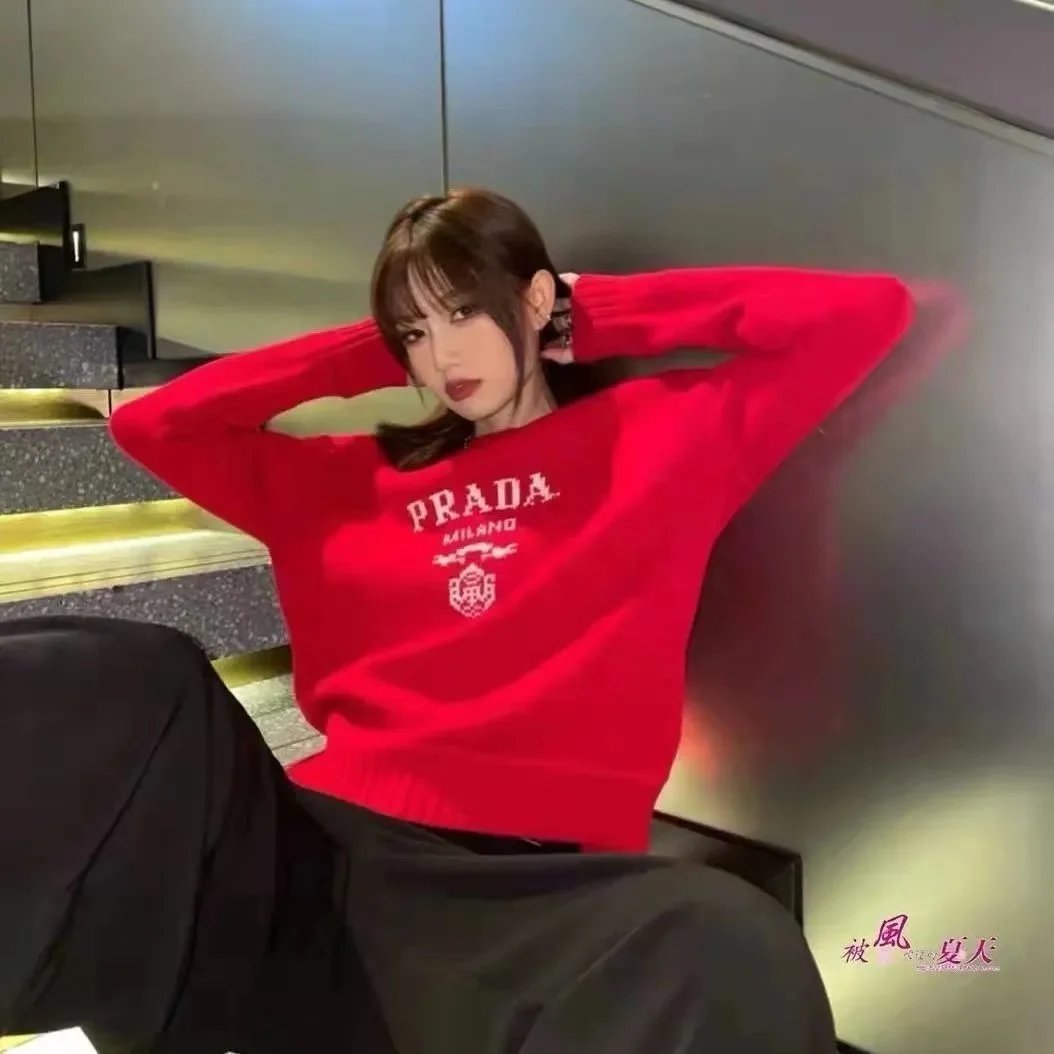 Prada Letter Jacquard Sweater