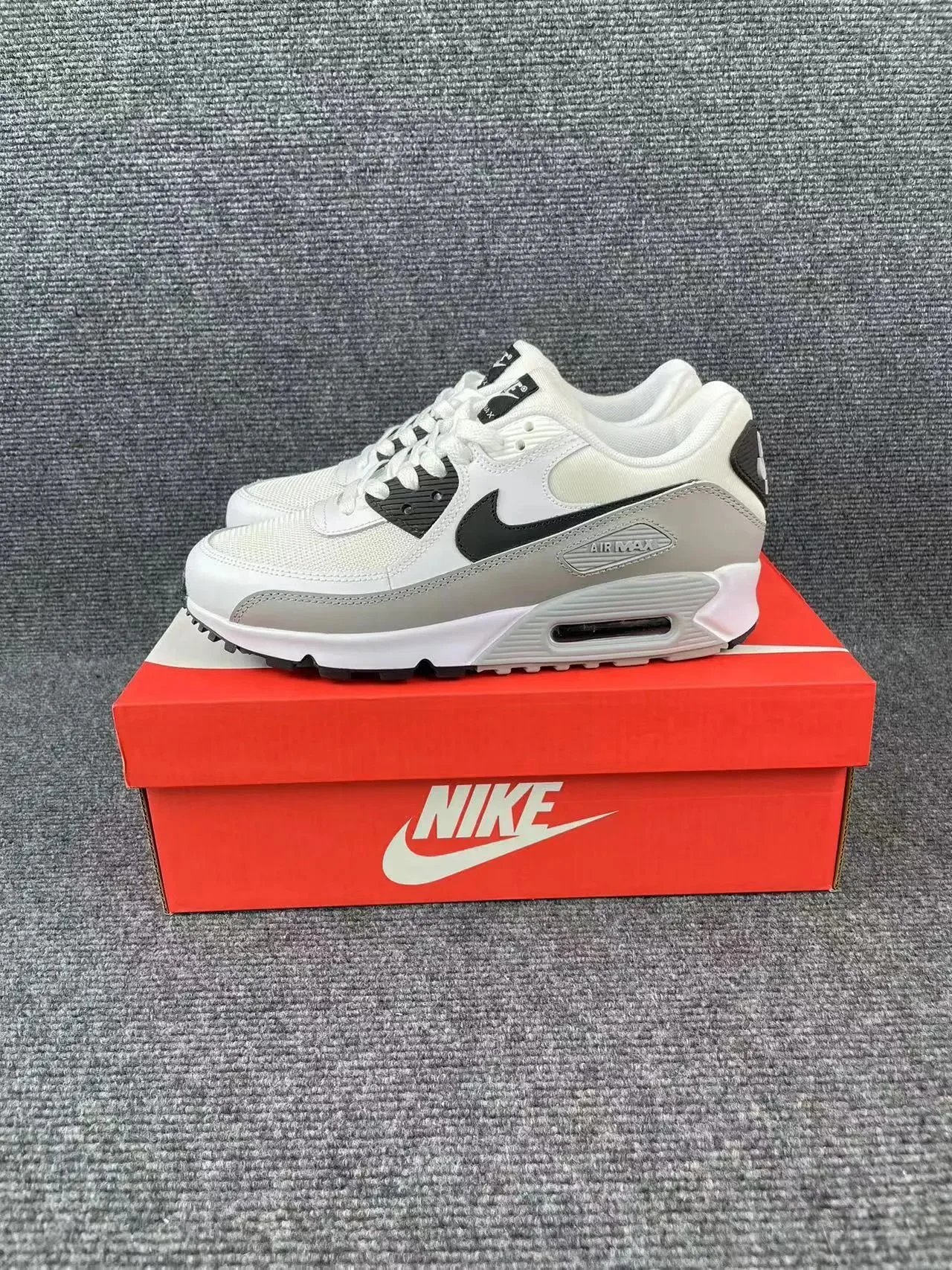 white, black and gray
