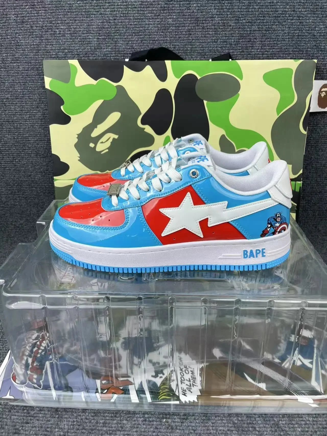 BAPE Bape Sta Low Marvel Captain America 1I73191903