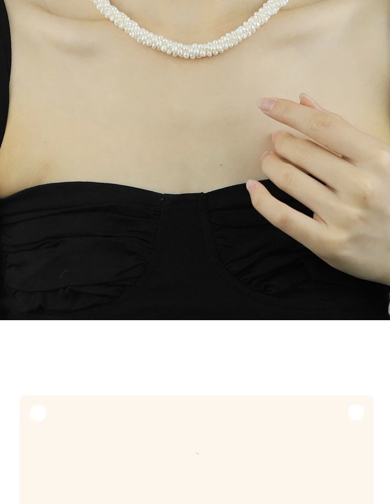 Design Handcrafted Baroque Pearl Braided Bracelet in Rose Gold Tone Jewelry - 11