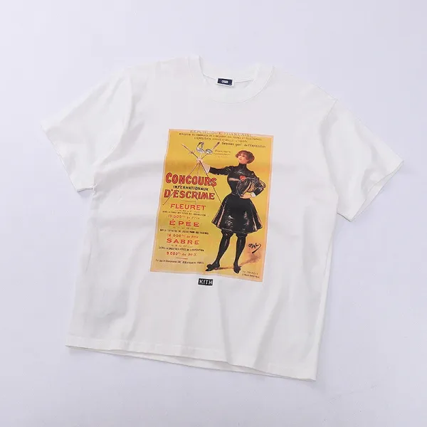 Kith Vintage Poster Print White T-Shirt - 1