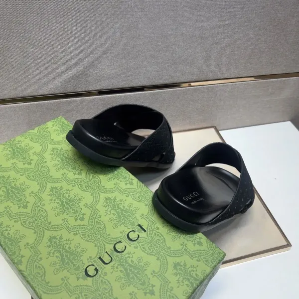 Gucci GG Marmont Slide Sandals Brown Suede Slippers - 28