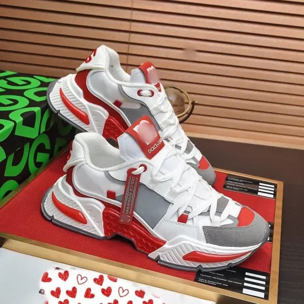 Dolce & Gabbana Chunky Sneakers White Red Gray - 1