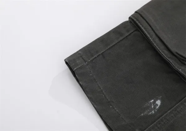 Design Distressed Cargo Shorts Black - 25