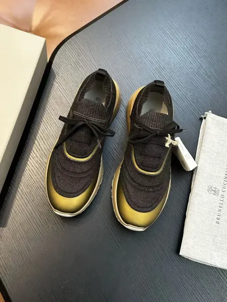 Design Brunello Cucinelli Chunky Sneaker Black Gold Sneakers Chunky Sneakers - 8