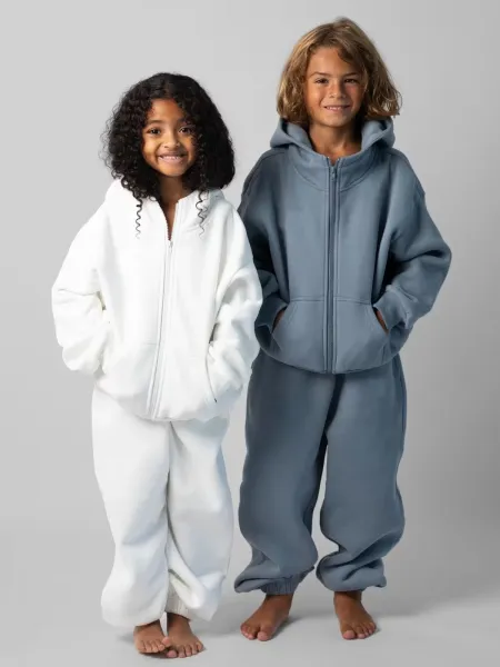 Design Oversized Zip-Up Hoodie and Jogger Set Gray - 4